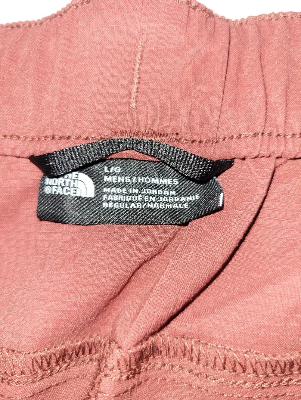 The North Face Mens Large Maroon Class V Pathfinder Belted Hiking Hybrid Shorts